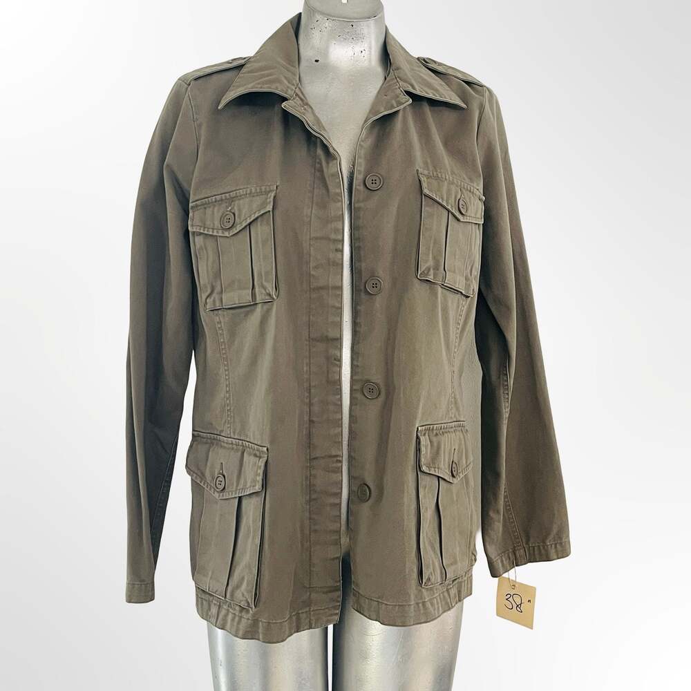 H&M Divided Olive Green Utility Military Style Jacket